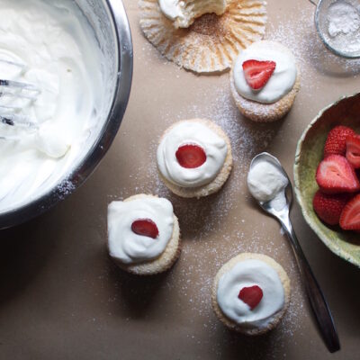 Lime Coconut Angel Cupcakes with Whipped Cream