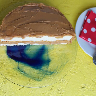 White Butter Cake with Caramel Frosting